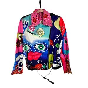 SHEIN South Park Cartman Moto‎ Jacket Medium Screw You Guys Pop Art Biker Rare M